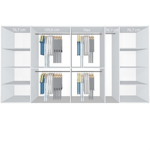 Inventar fra bredde 380 cm til 400 cm - Kitchn - Model A